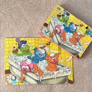 VINTAGE Muppet Babies nostalgic 1980s 60 piece puzzle Kermit Gonzo Fozzy Animal